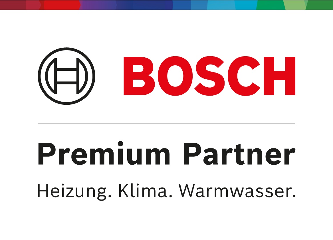 Das Bosch Premium Partner Logo für Heizung Klima Warmwasser.