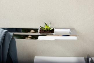 Reling mit als Pflanzentopf genutzte Glasschale - Serie liaison von EMco