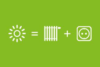 Heizungsmodernisierung Icons Sonne Heizung Strom