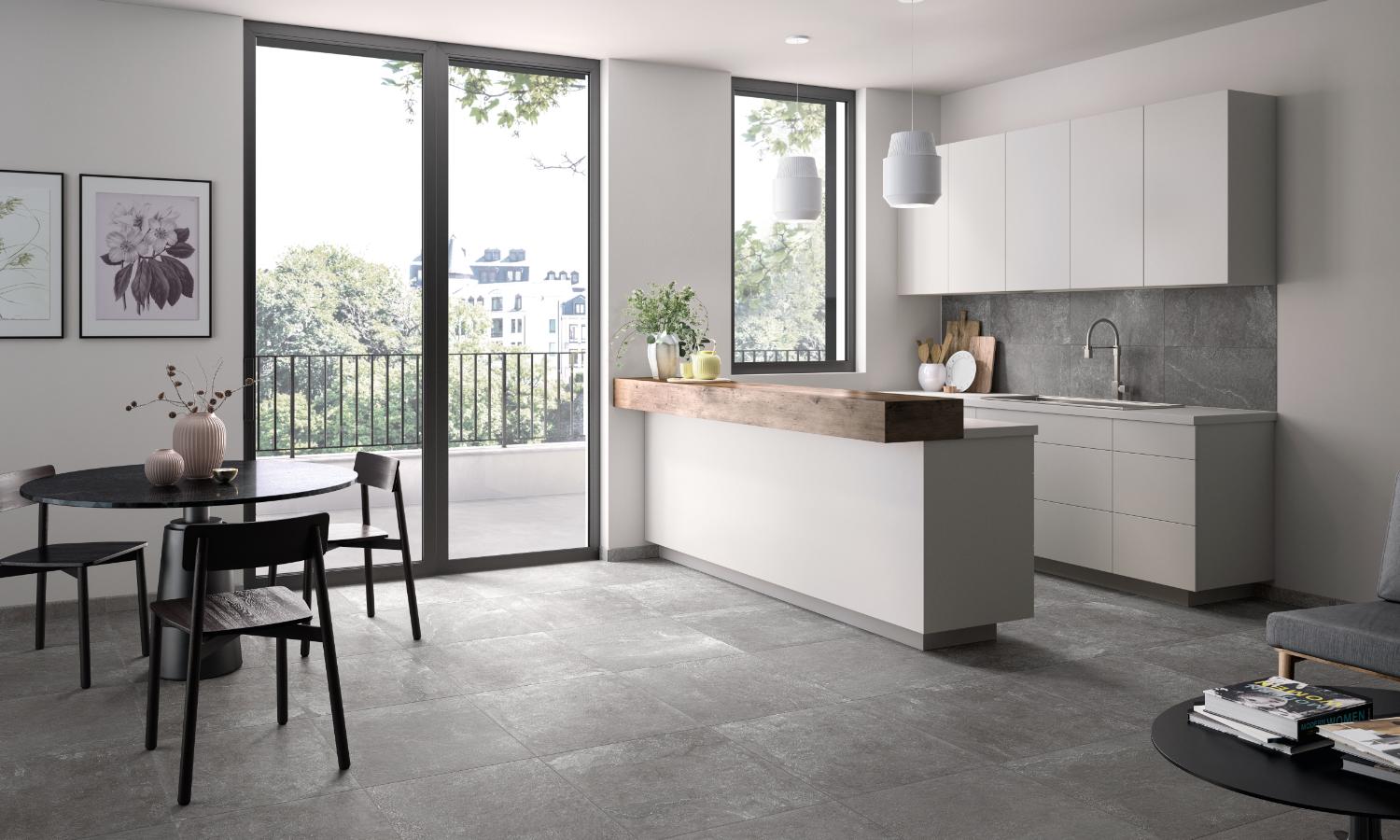 Weisse Glanzende Fliesen Auf Dem Boden Bodenbelag Aus Grossen