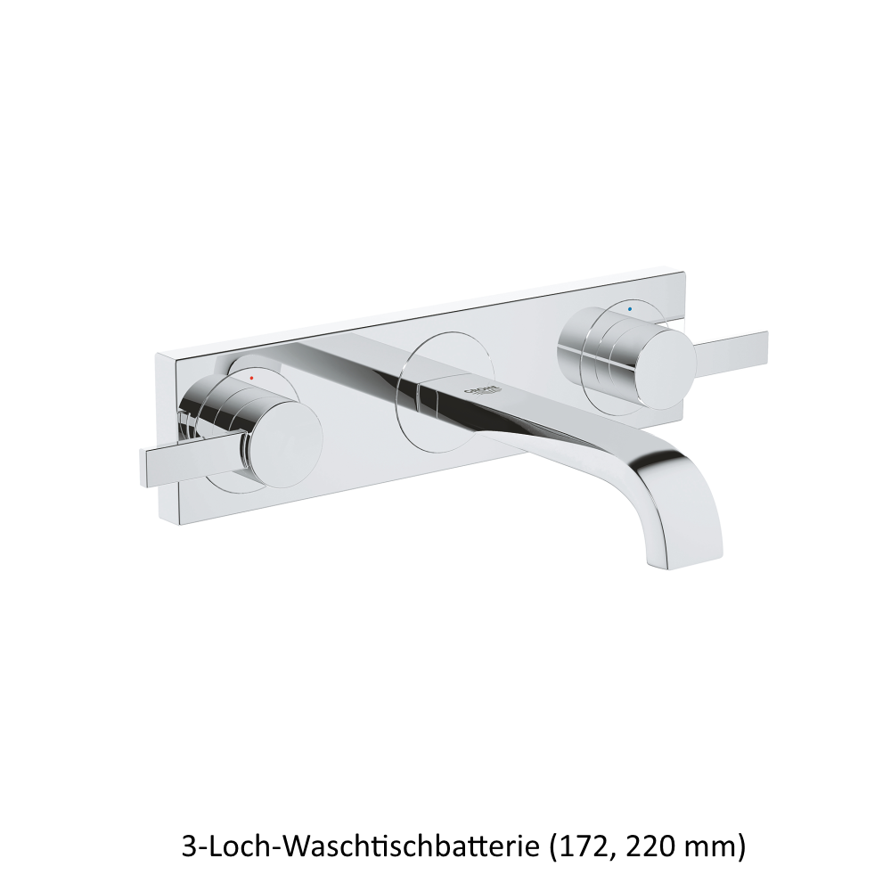  Allure Waschtischarmatur 3-Loch Freisteller